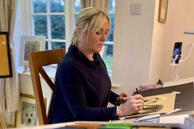 Rachel Spencer in her home studio in Louth.