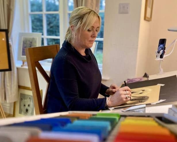 Rachel Spencer in her home studio in Louth.
