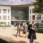 The proposed extra care unit withini the Hoplands development.