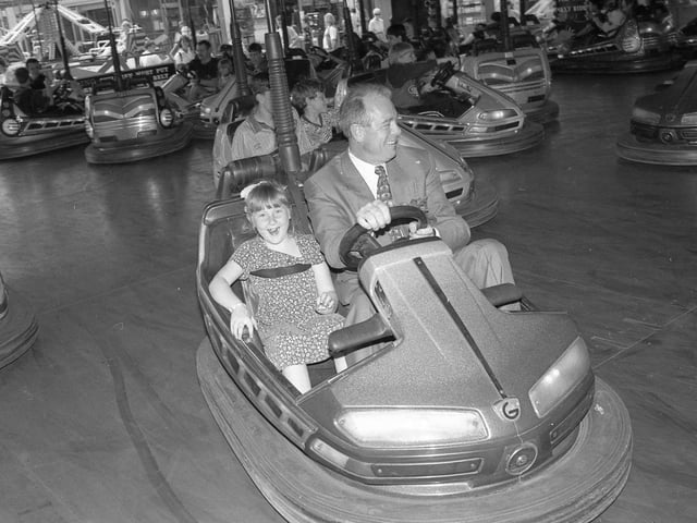 Council leader Paul Goodale in the driving seat as he takes his niece, Natalie, for a spin.