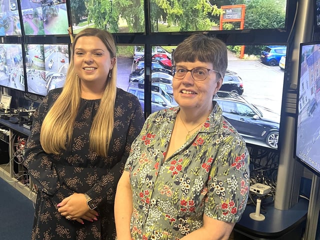 L-R Deputy Police and Crime Commissioner for Lincolnshire Sara Munton and North Kesteven District Council Executive Member for Community Safety Councillor Sally Tarry.