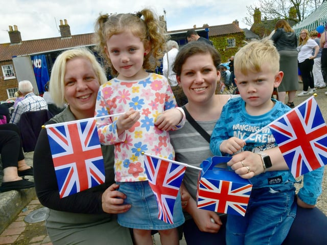 There was fun for all the family - (from lef) Marie Schofield, Harley Butler 6, Rachel Butler and Freddie Butler 4.
