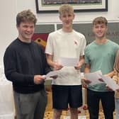From left, Carre's students Hugh Johnson (will studying computer science at Newcastle), Charlie Lee (Maths and Economics at Warwick), Ethan Robinson (Dentistry at Sheffield)  and Kieran Fowler (Medicine at Sheffield).
