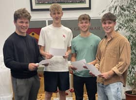 From left, Carre's students Hugh Johnson (will studying computer science at Newcastle), Charlie Lee (Maths and Economics at Warwick), Ethan Robinson (Dentistry at Sheffield)  and Kieran Fowler (Medicine at Sheffield).
