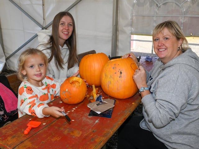Pictured (from left) Lily Summers, four, Aimee Summers and Carly Summers, of Alford