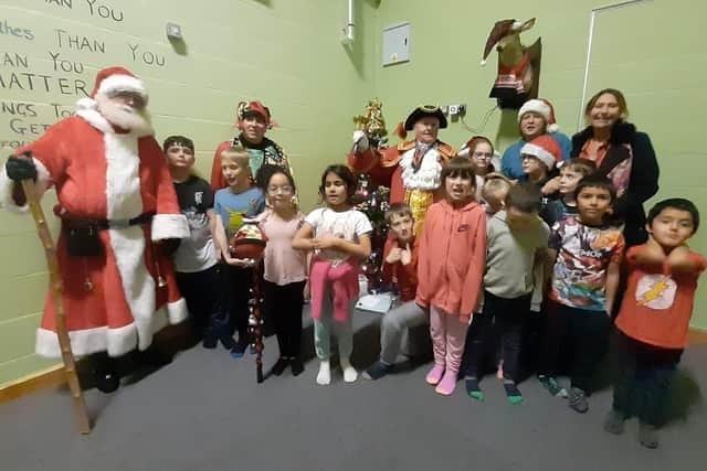 Fourteen children enjoyed a Christmas break at the children's centre - and met Santa and received gifts thanks to local generosity.