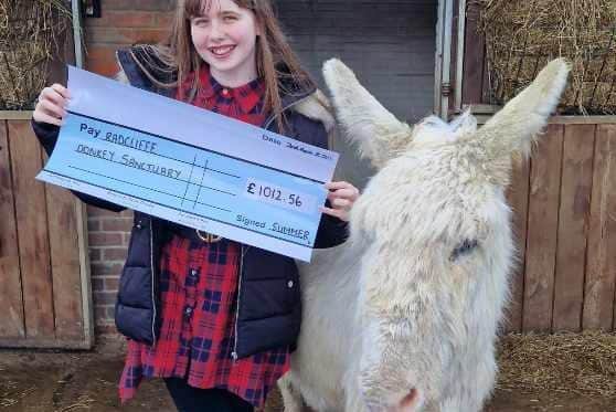 Summer with her adopted pal from Radcliffe Donkey Sanctuary, Persil.