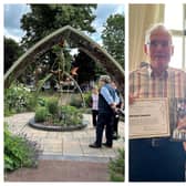 Two photographs from this year's In Bloom judges tour.