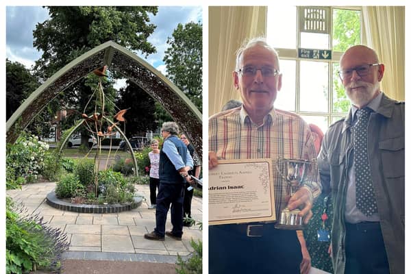 Two photographs from this year's In Bloom judges tour.