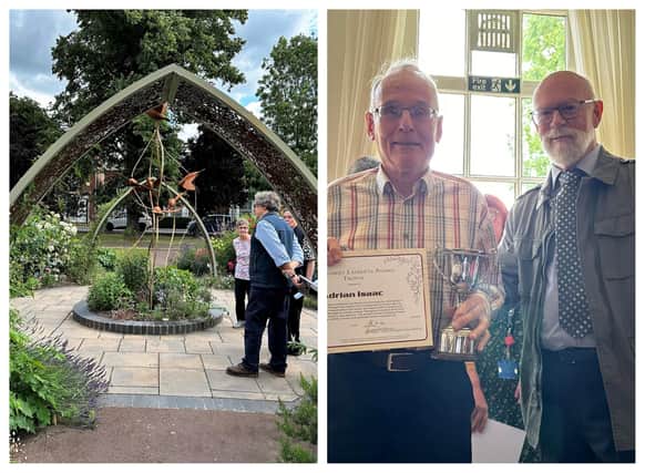 Two photographs from this year's In Bloom judges tour.