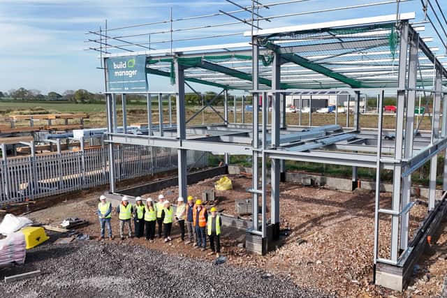 Pictured: Ben Freeman – Owner of IFI Group Ltd with staff members, Ben Taylor and Matthew Jones of Build Manager and Andy Newman – Director of LK2 Architects.