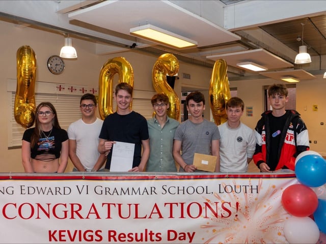 Students celebrating their A-level results