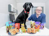 Eastfield Vets' Richard Larkin with treats pets should avoid.