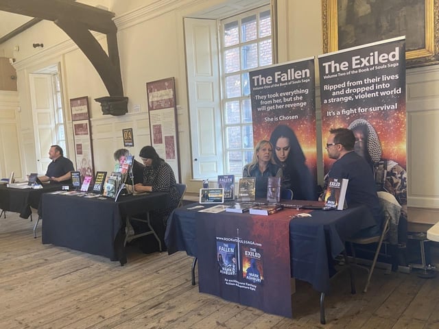 Some of the author stands at Boston Book Festival on the Saturday.