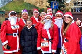 From left to right: Sam Neal, Katie Downes and daughter Alice, Sarah Woodcock and daughter Mia, Helen Searle, Karen Johnson, Sam Marshall and Chloe Stevens