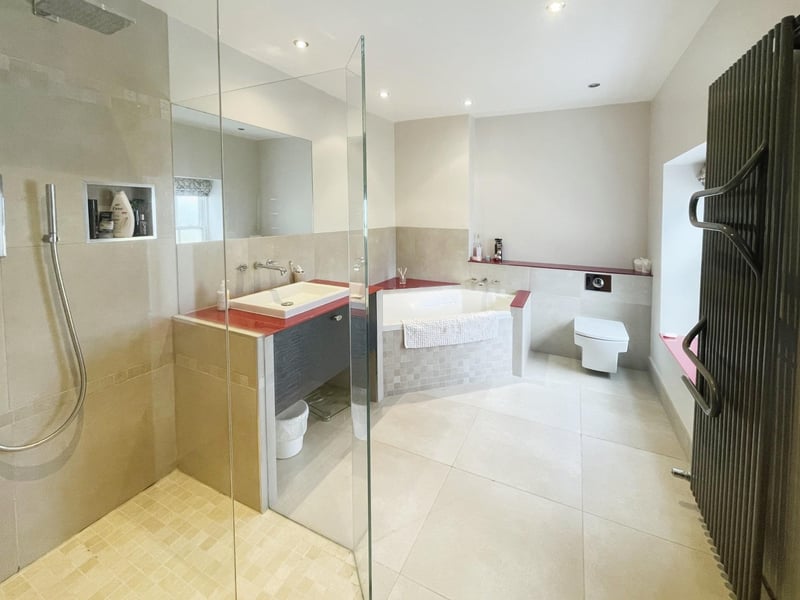 The bathroom.