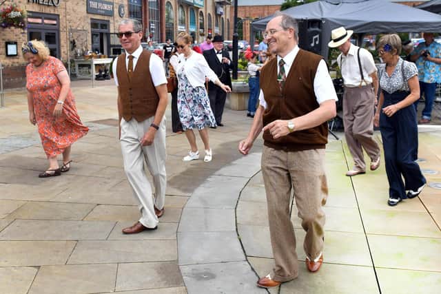 People having fun at a previous 40s-themed event at Marshall’s Yard