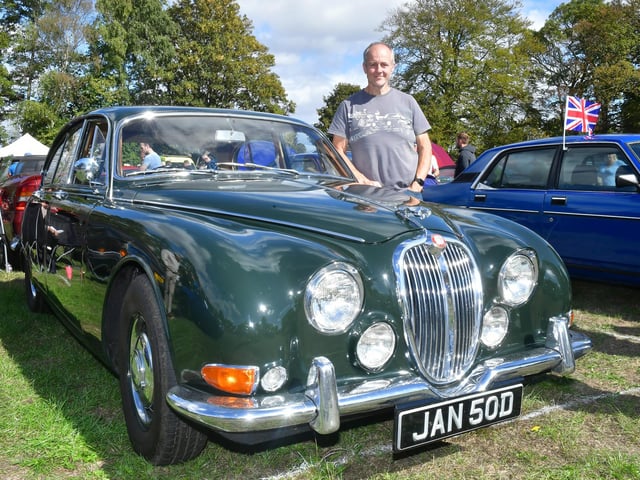 Gary Woodhams with his 1966 Jaguar S-type