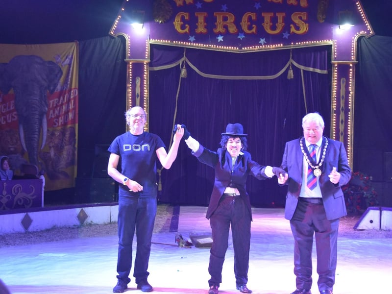 Dee' Dee Lee perfoming Charlie Chaplin.