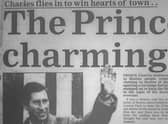 The front page of the Boston Standard when Prince Charles visited in 1988.