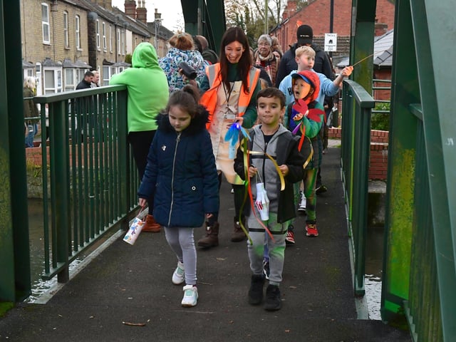 RiverLight Lantern Parade from Cogglesford Mill to Eastgate Green.