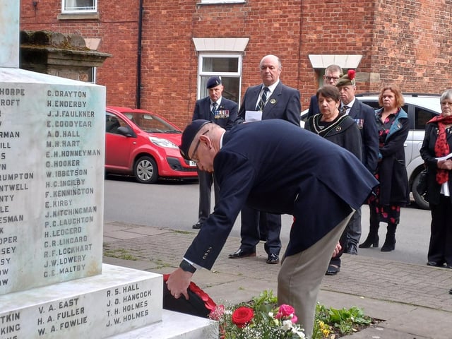 Derek Cowley laid a wreath on behalf of the Veterans