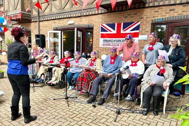 Clarendon Hall residents performed a wartime medley