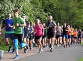 Runners at Millhouses Park. Picture: David Bocking.