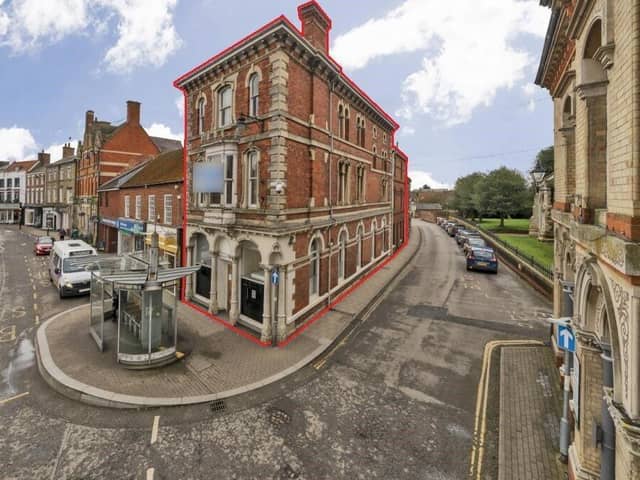 Exterior of former Barclays branch in Horncastle, up for auction with Mark Jenkinson.