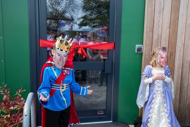 Kirkby la Thorpe School's own Royal couple officially open their new Year 6 classroom.
