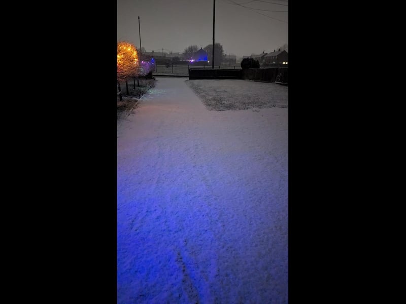 Emilia Romanowska captured this snowy scene in Wellington Road, Boston, 11 minutes after midnight.