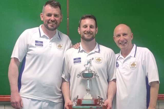 Darren Trapmore, Lee Boucher and Paul Bark - LIBA County Triples champions.