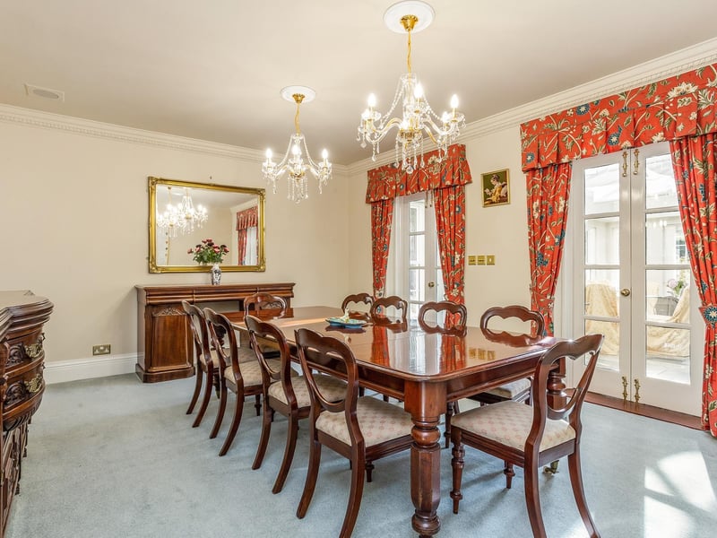 The dining room.