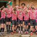 A jubilant Haven High Under 14s are delighted to win the county cup final.