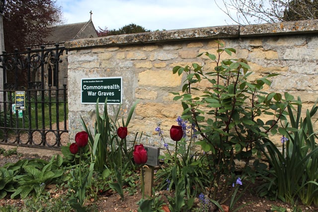 Tulips outside Fulbeck church. Photo: SKDC