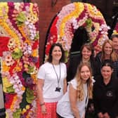 Interflora staff celebrate the centenary.