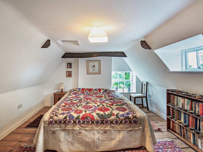 One of the second-floor bedrooms.