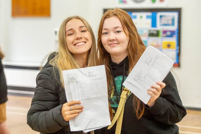 Liv Taylor and Rebecca Connell, GCSE pupils at Banovallum.