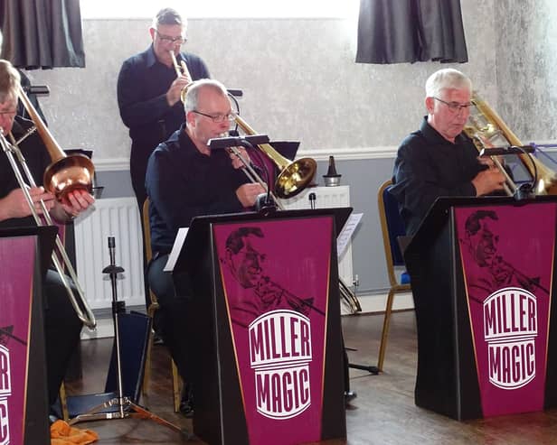 The Miller magic Big band in action at the Bomber County concert in Sleaford Masonic Rooms.