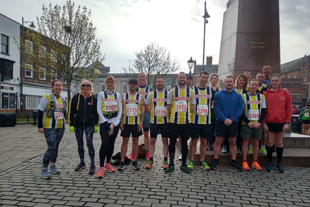 The Boston runners who took on the half marathon.