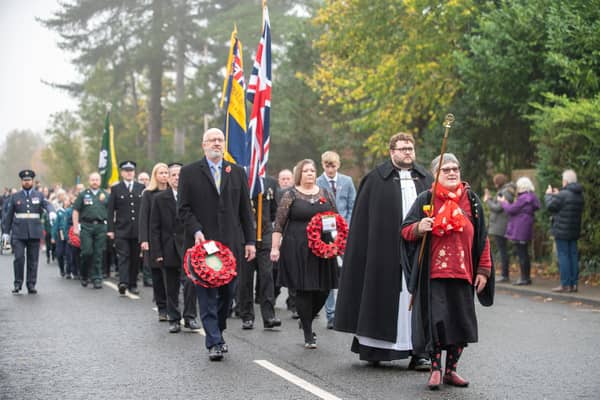 Woodhall Spa's Remembrance parade 2022.