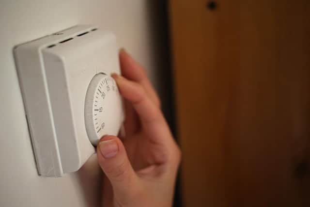 General view of a central heating themostat.