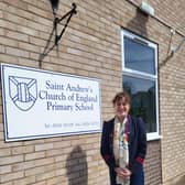 MP Victoria Atkins at St Andrew's School, Woodhall Spa.
