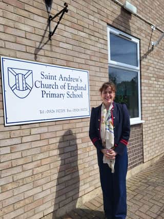 MP Victoria Atkins at St Andrew's School, Woodhall Spa.