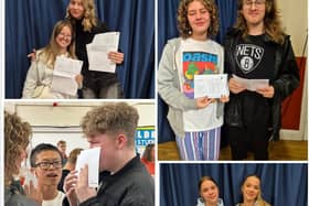 Excited students celebrating their success