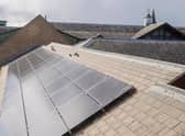 Solar panels already installed at NKDC's offices, with 230 more to be added before the winter. Photo: NKDC/Chris Vaughan