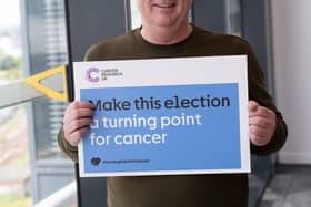 Louth cancer campaigner, Simon West, urging local candidates to make the general election a turning point for cancer.