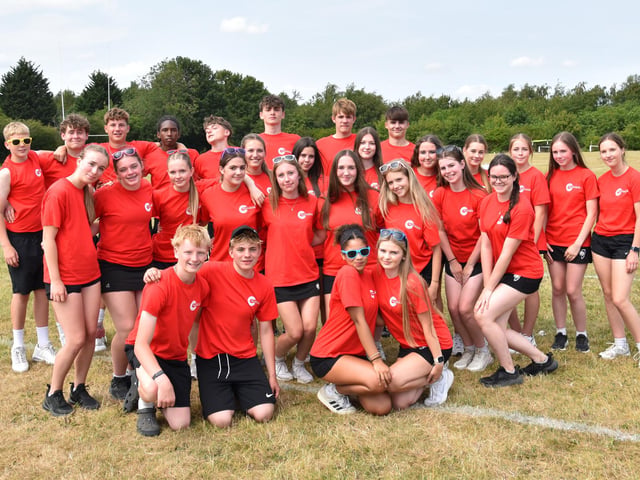 The 30 young sports leaders from local secondary schools.