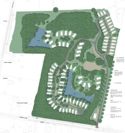 The proposed site map for the withdrawn holiday park in Kirkby-on-Bain.