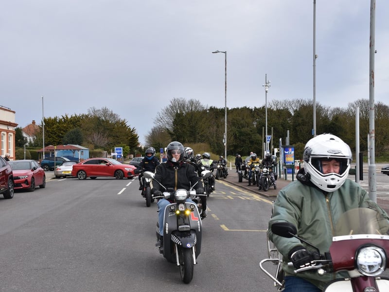 The riders set off from the Seaview Pub in Skegness.